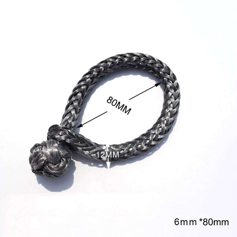QIQU Single Leg Soft Shackle Shackle to Replace Conventional Metal Shackle for Sailing Climbing Camping and Recovery (Grey, 1/4 inch) - Image 3